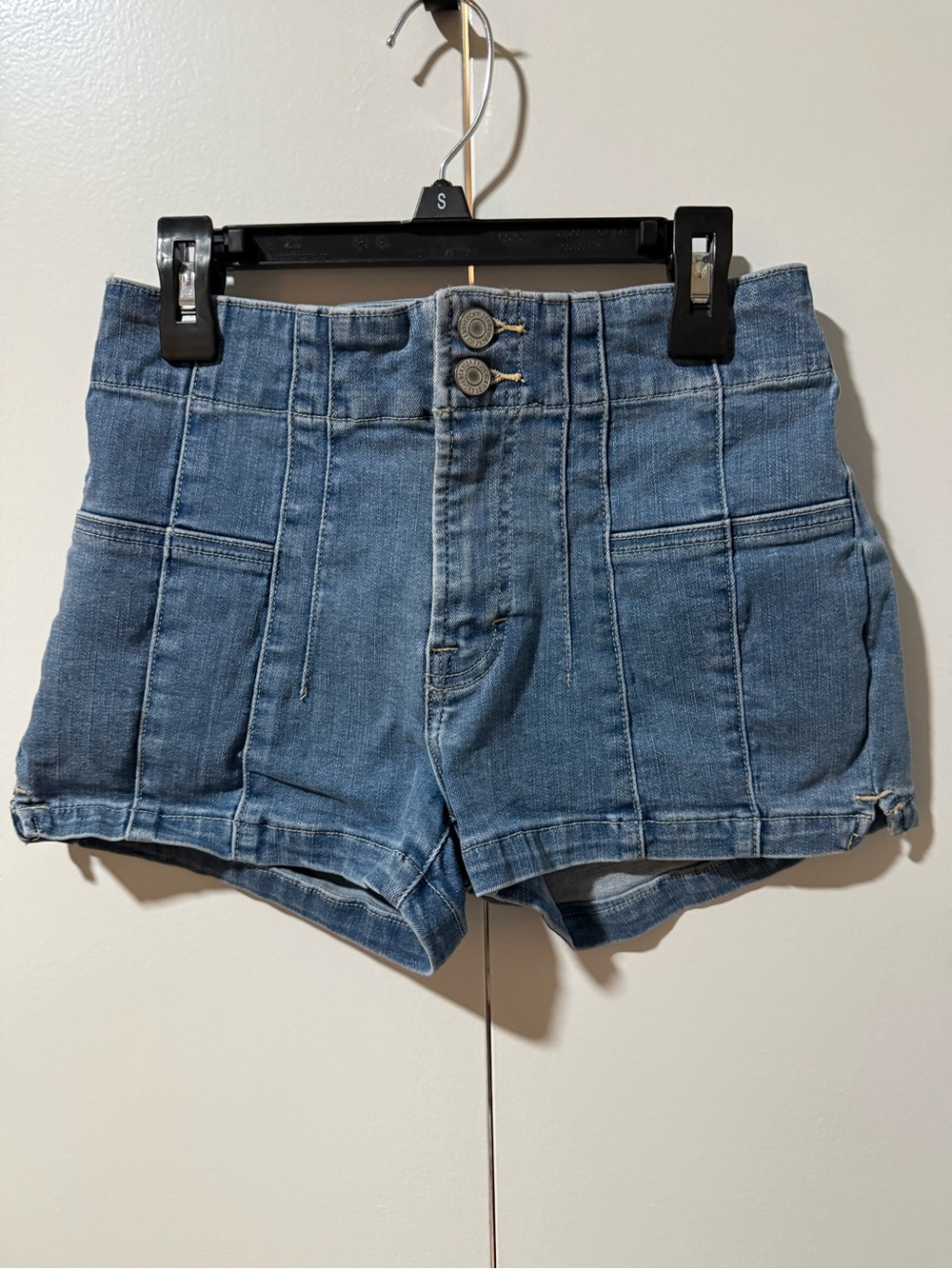 Lucky Brand Light Blue Double-Button Denim Shorts
